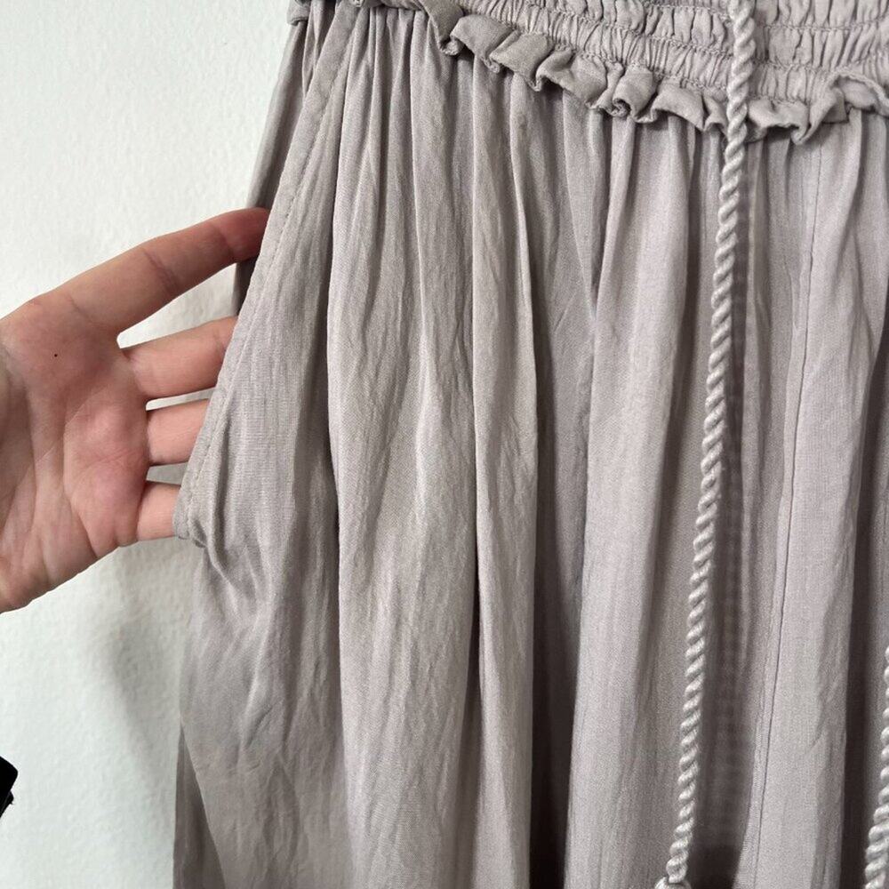 Aritzia Wilfred Nanterre Grey Wide Leg Cropped Pants - Picture 7 of 11